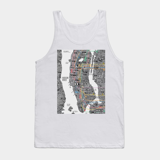 New York city subway map Tank Top by ol1ie